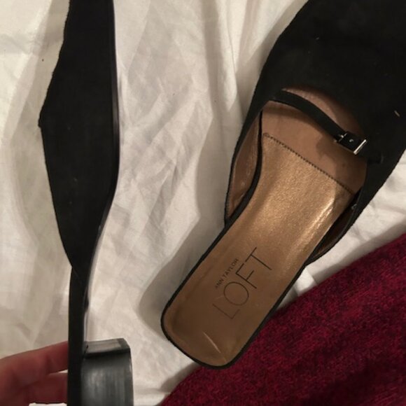 leather womens size 9 black casual dress shoes work wear  nine - Picture 4 of 4